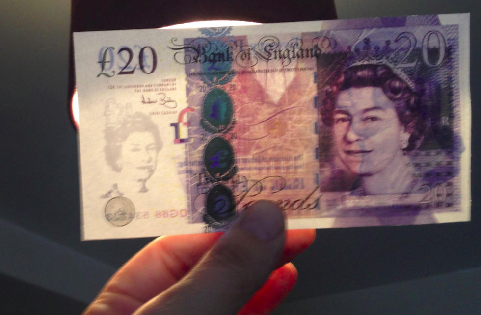 PROP £20 EURO banknotes