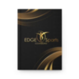 Edge Sports Counseling Hardcover Journal -Black & Gold Design for Organization 