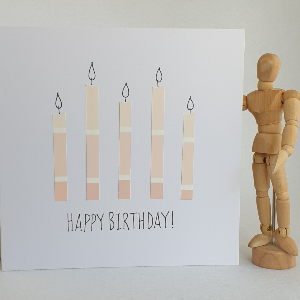 Thumbnail: Striped candle birthday | Red, Orange, Yellow, Pink