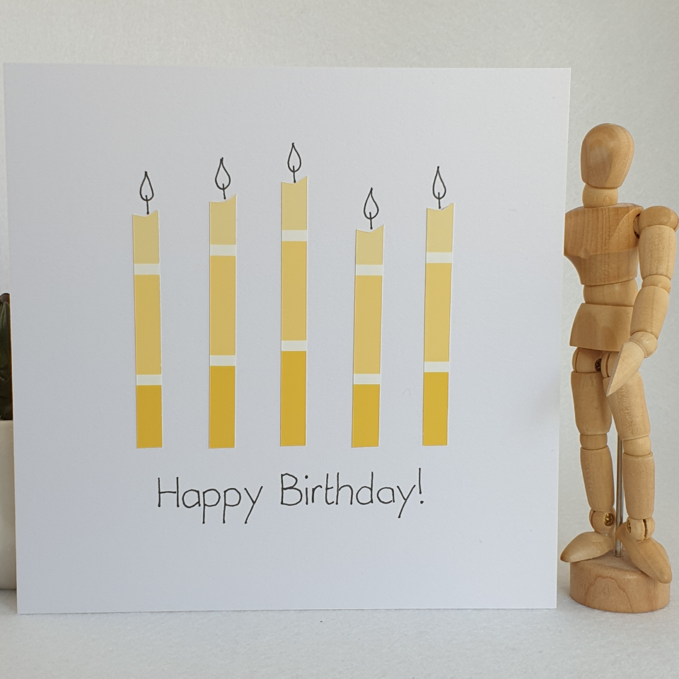 Thumbnail: Striped candle birthday | Red, Orange, Yellow, Pink