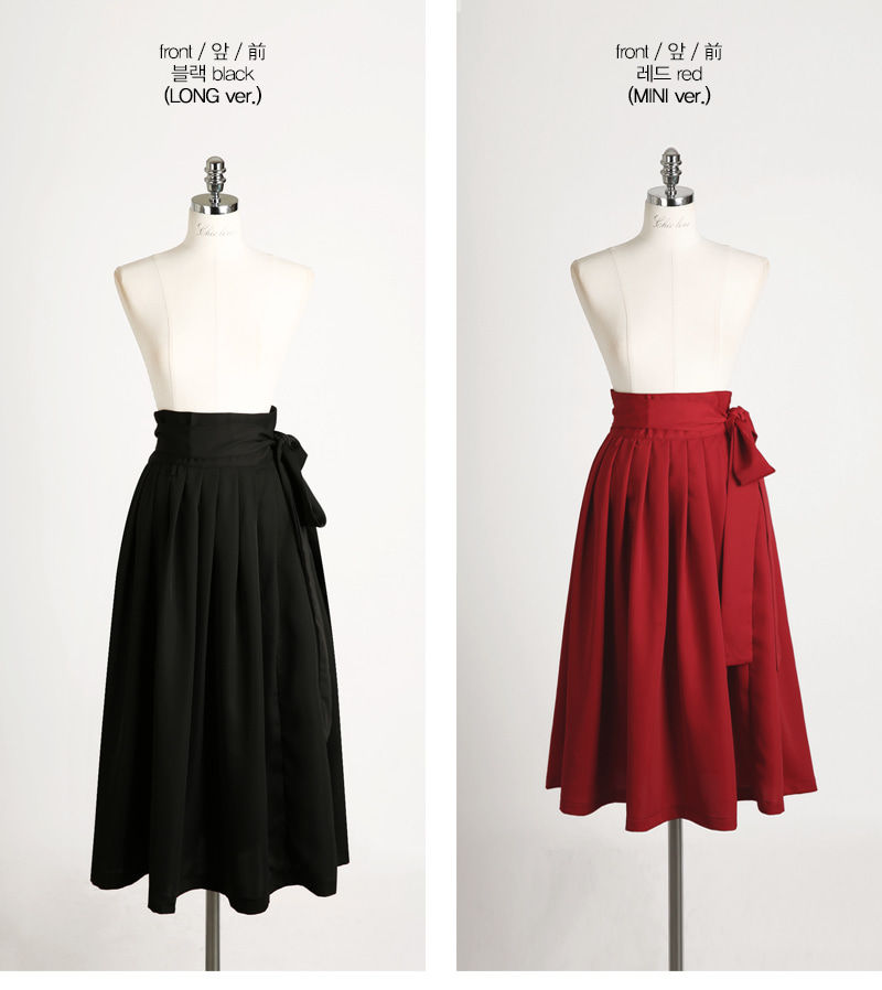 Thumbnail: [CHIC-LINE] Hanbok Skirt (Hitam/Ungu/Merah/Hijau)