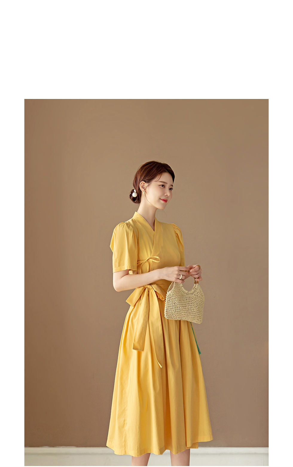 Thumbnail: [CHIC-LINE] Casual Hanbok Dress 3 (Yellow)