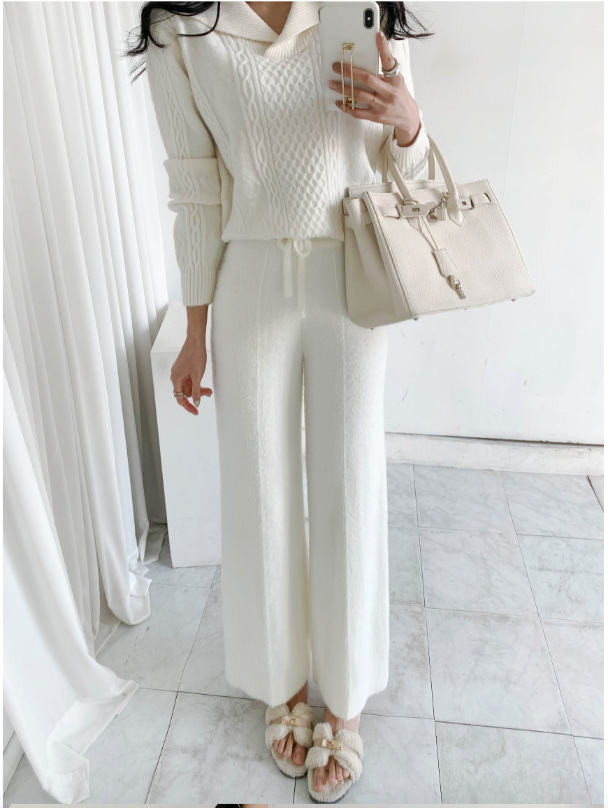 Thumbnail: Sweater Korea_Wide-cara Pattern Knit (marketJ)