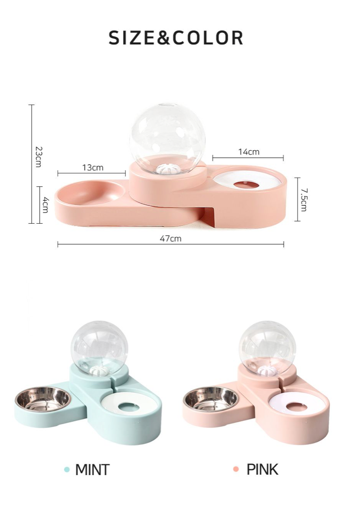 Thumbnail: [Pet Friends] Healing Time All-in-one Automatic Water Supply Pink