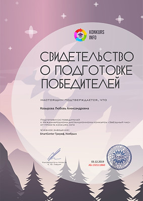 Свидетельство о подготовке победителей k
