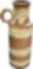 Vintage W Germany keramikkvase med brun og beige glasur