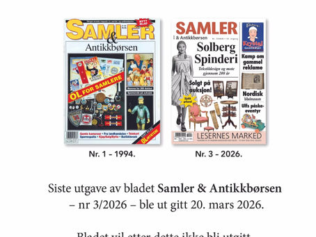 Forsider av et par Samler og Antikkbørsen magasiner