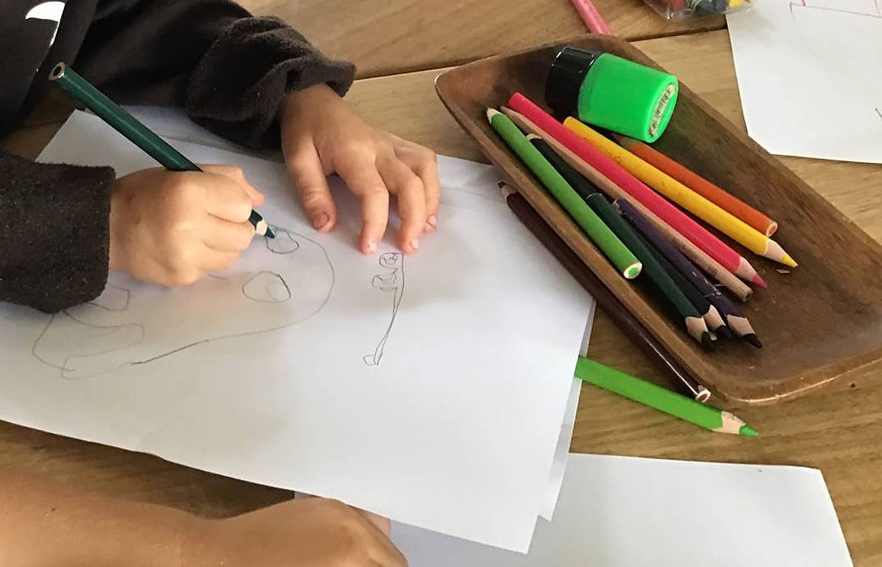 Preschool kid drawing