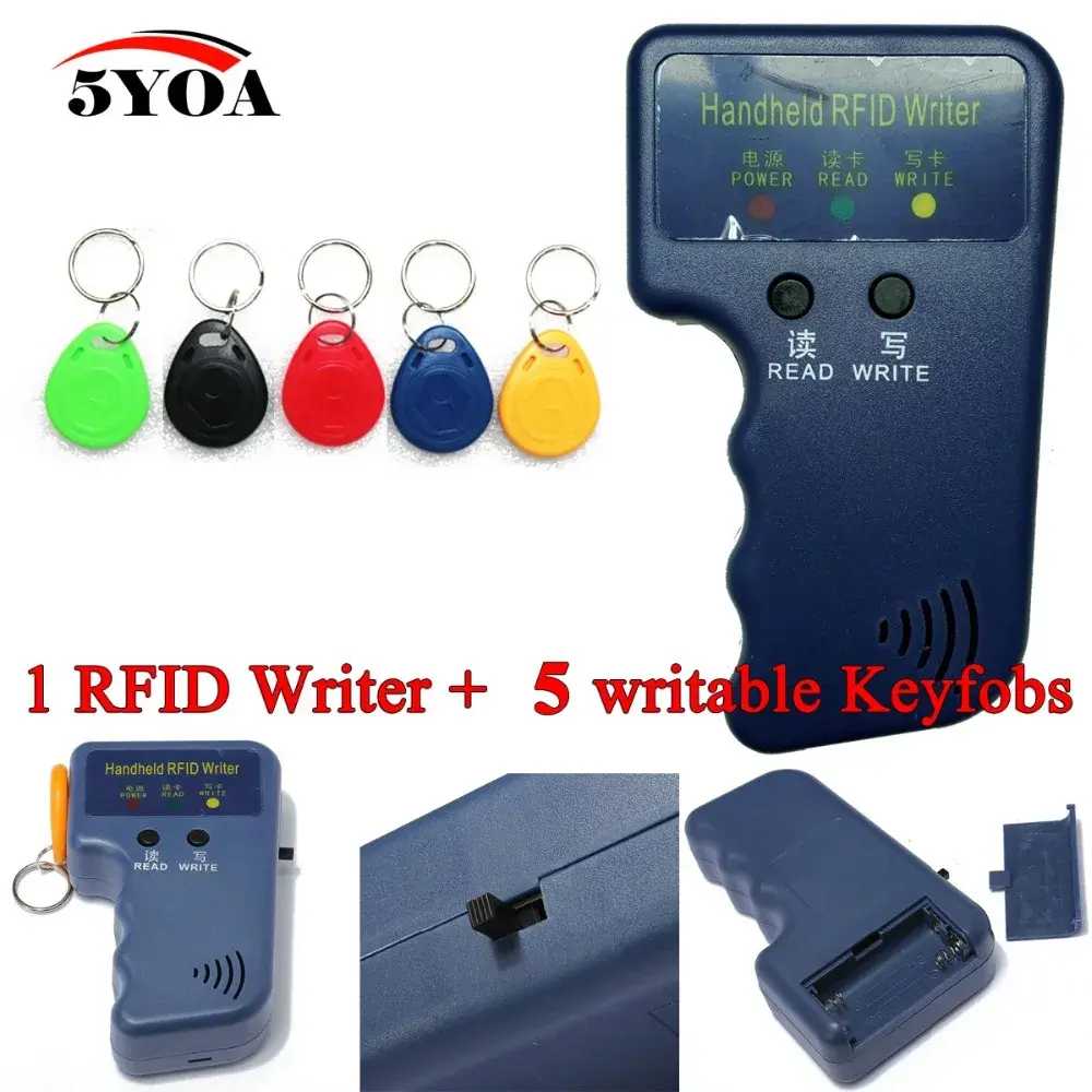 Appareil lecteur / graveur RFID avec 5 clefs EM4305