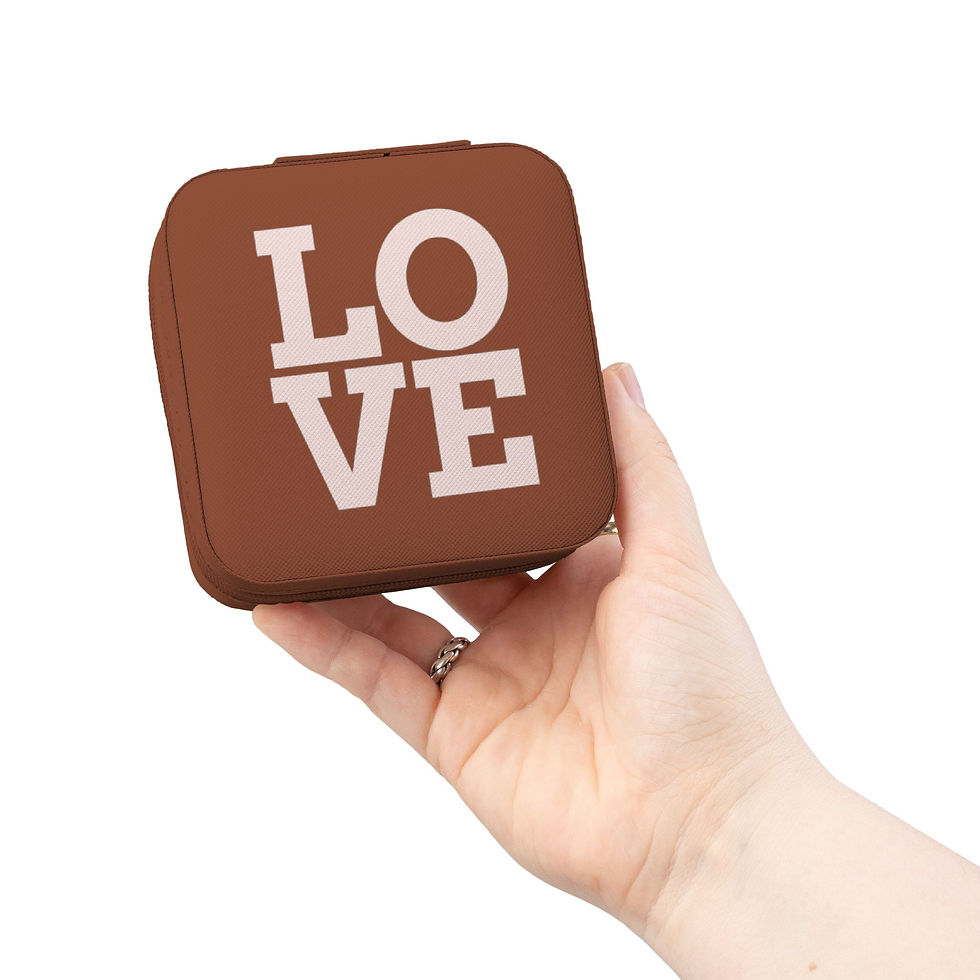 Thumbnail: Travel Jewelry Case - Compact 'LOVE' Organizer for Rings, Earrings & Necklaces