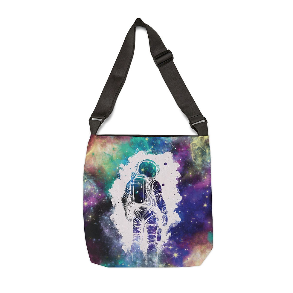 Thumbnail: Galaxy Astronaut Adjustable Tote Bag