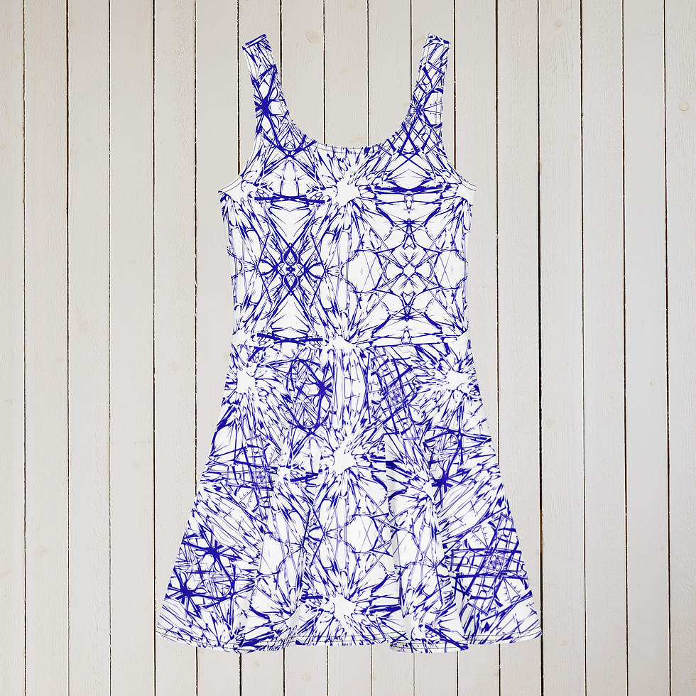 Thumbnail: Fractured Cotton Skater Dress