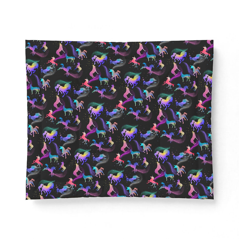Thumbnail: Rainbow Unicorn Cotton Comforter 