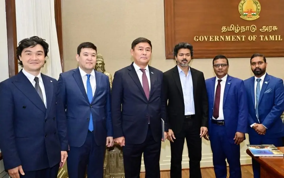 Hon Chief Minister Joseph Vijay with Kazakhstan to India Azamat Yeskarayev along with IKBC Members