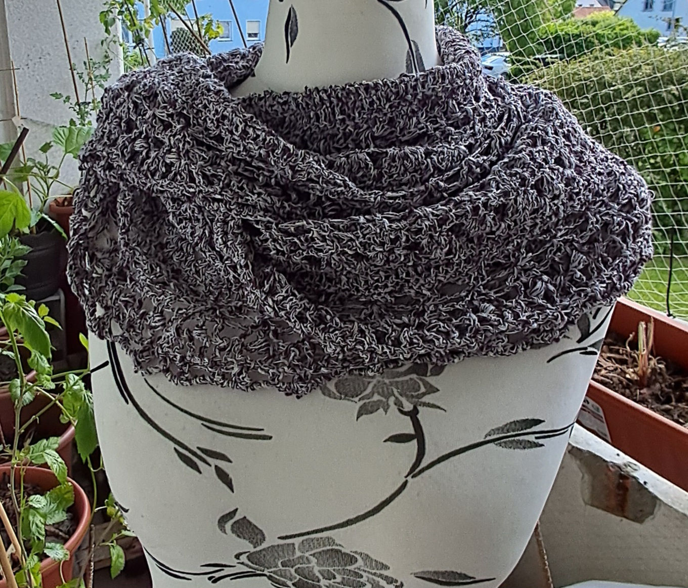 Kuschelloop, taupe/grau, 50% Baumwolle,  50% Baumwolle,  50% Acrylgarn 