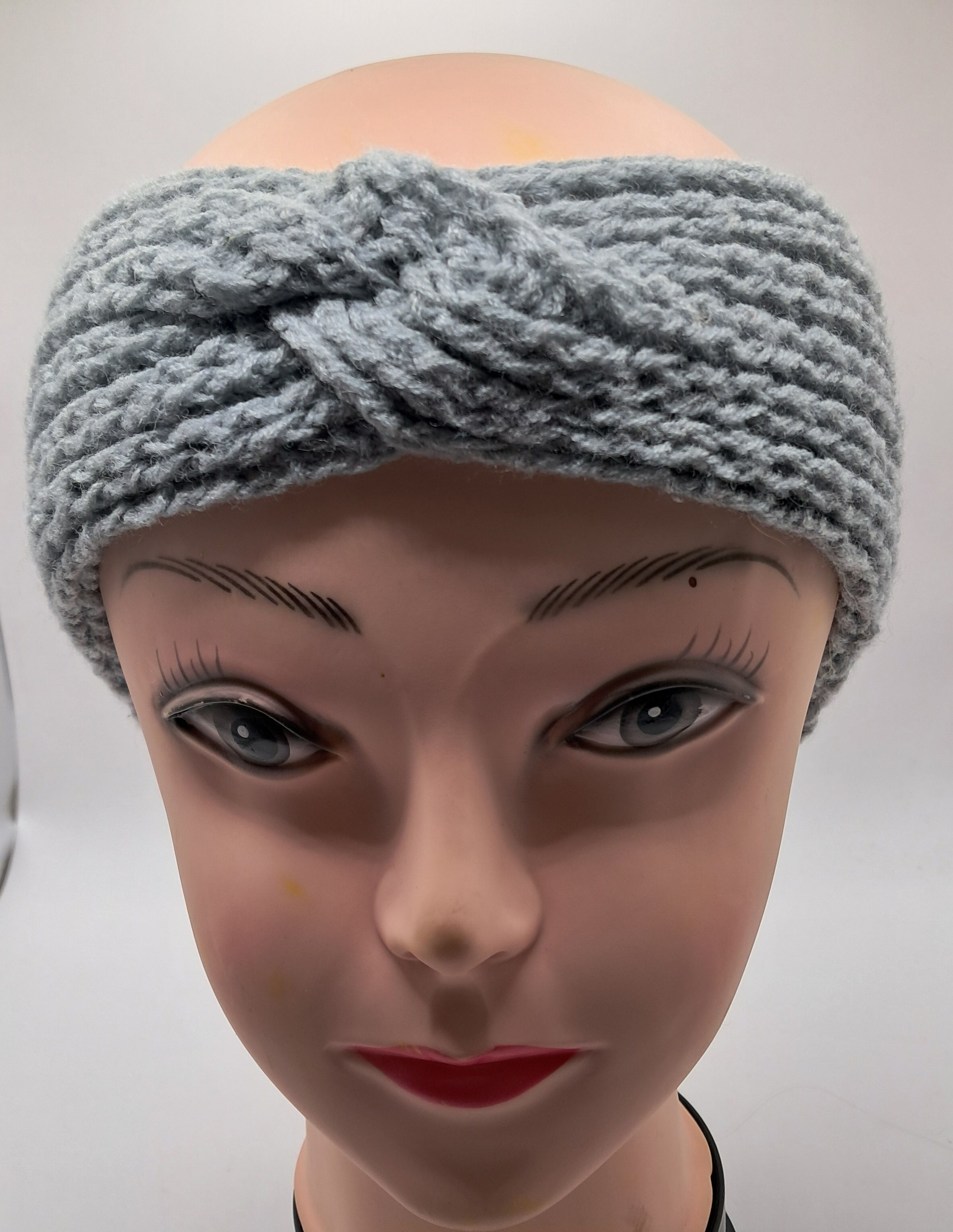 Stirnband,  grau, Polyacryl 