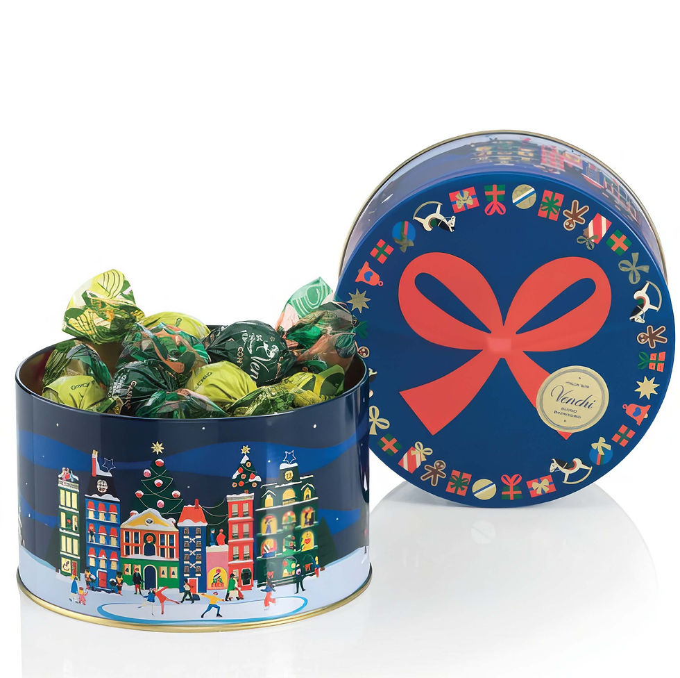 Metalen Kerstmand met chocolade - 8stuks