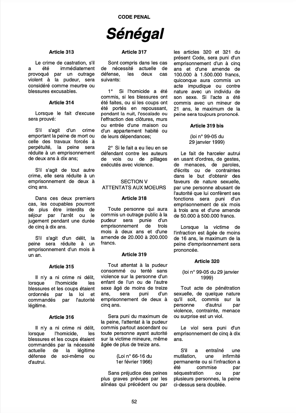 Révision de l'article 319 du Code pénal : le gouvernement durcit le ton contre les « actes contre nature »