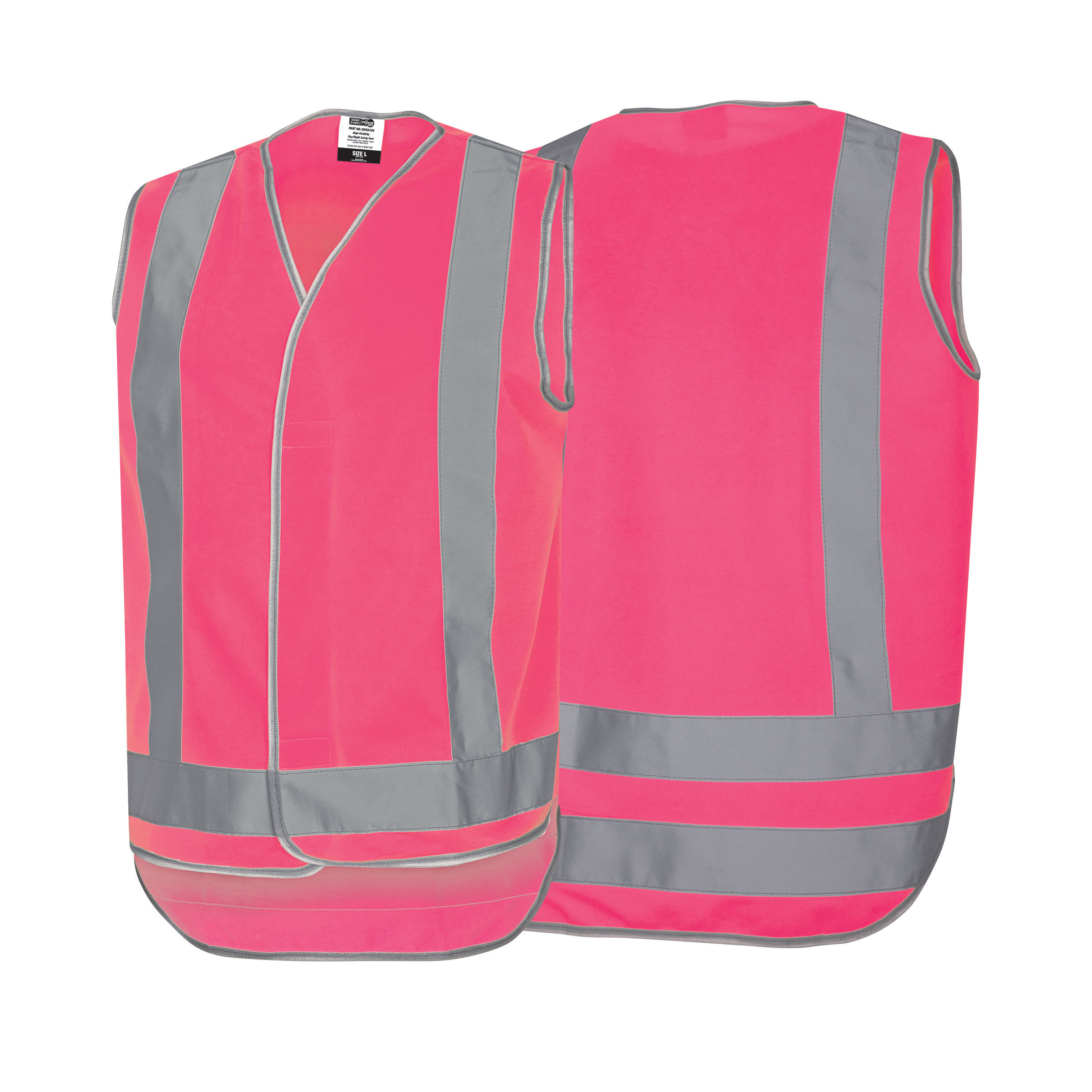 Day/Night Pink Taped Safety Vest