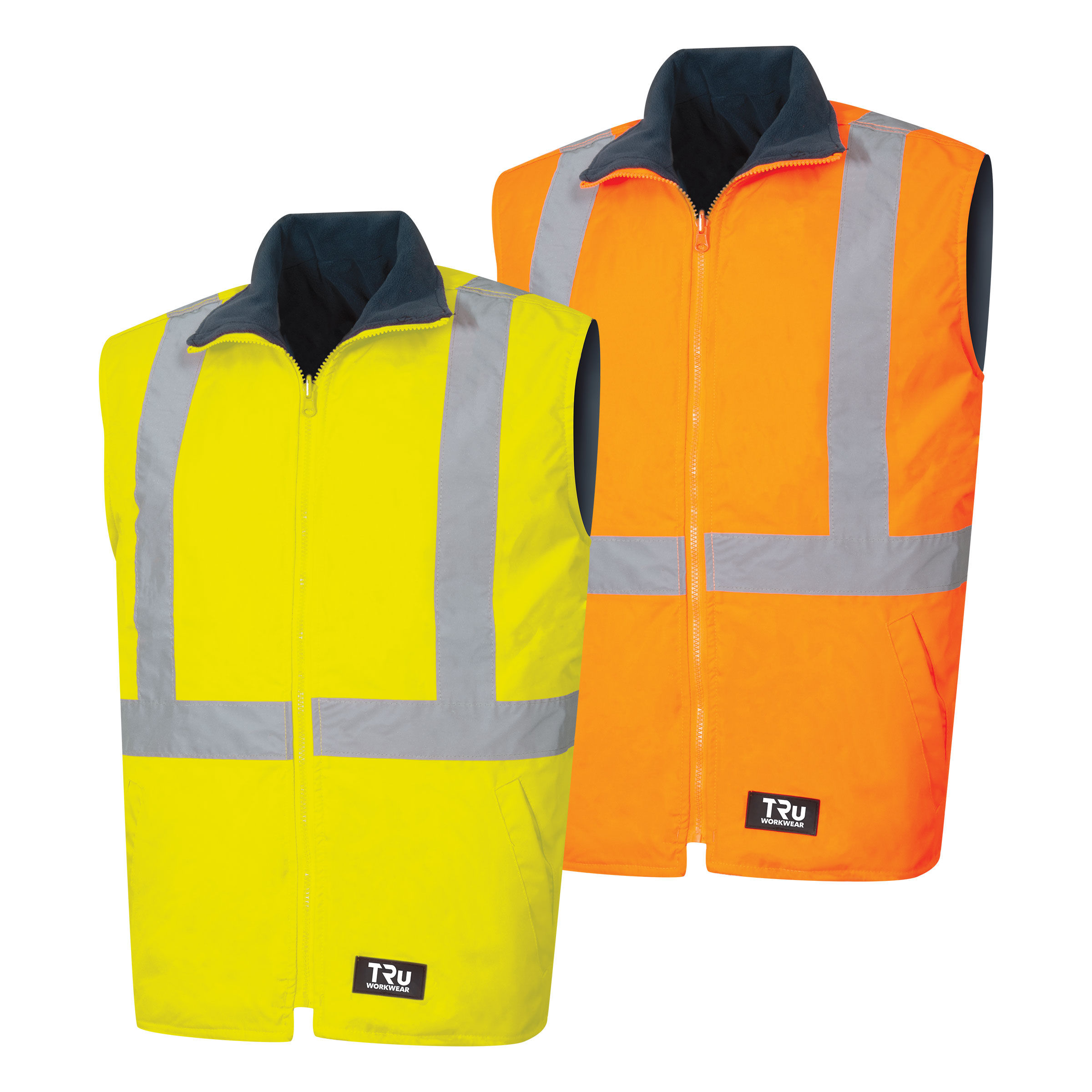 Wet Weather Reversible Vest with Reflective Tape