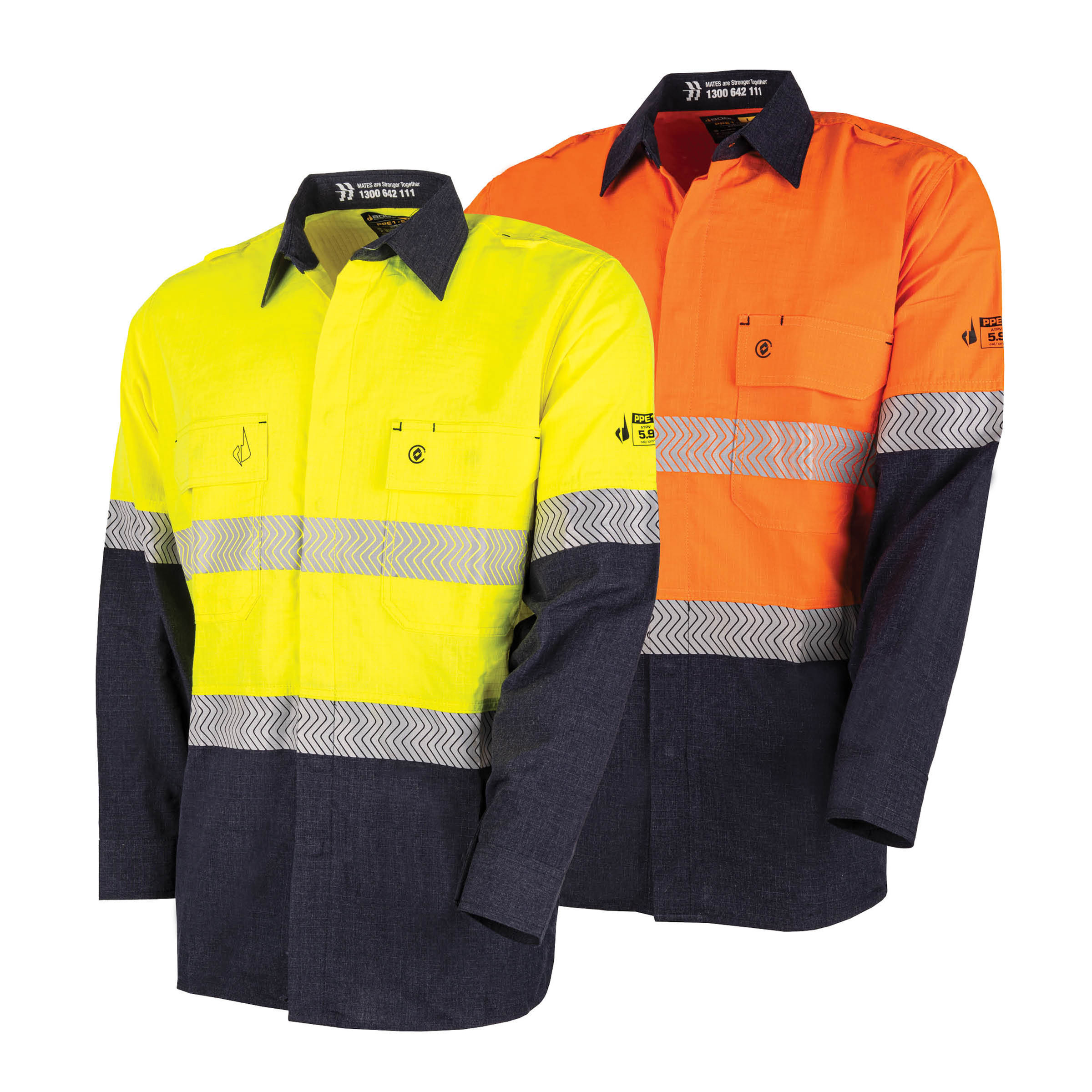 Ultra-lightweight PPE1 FR Shirt Segmented FR Reflective Tape