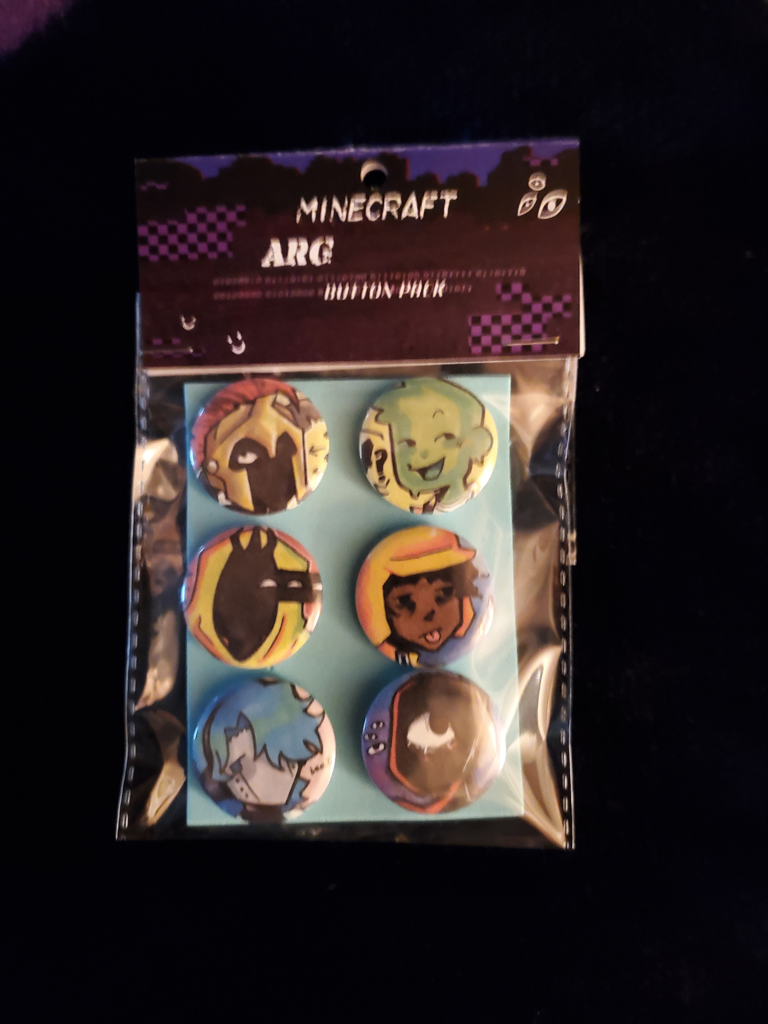 Minecraft ARG button pack by shawneemorrisart