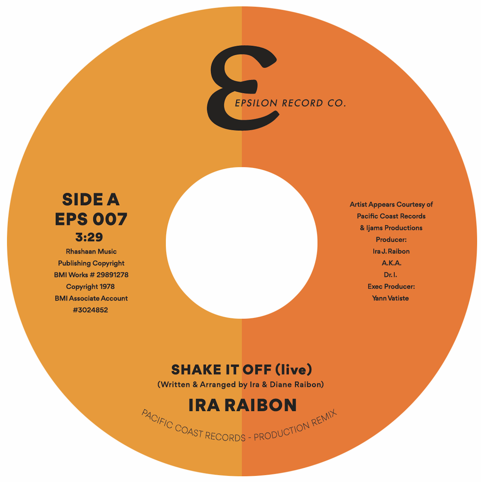 EPS007 Buy it now! Ira Raibon 7"