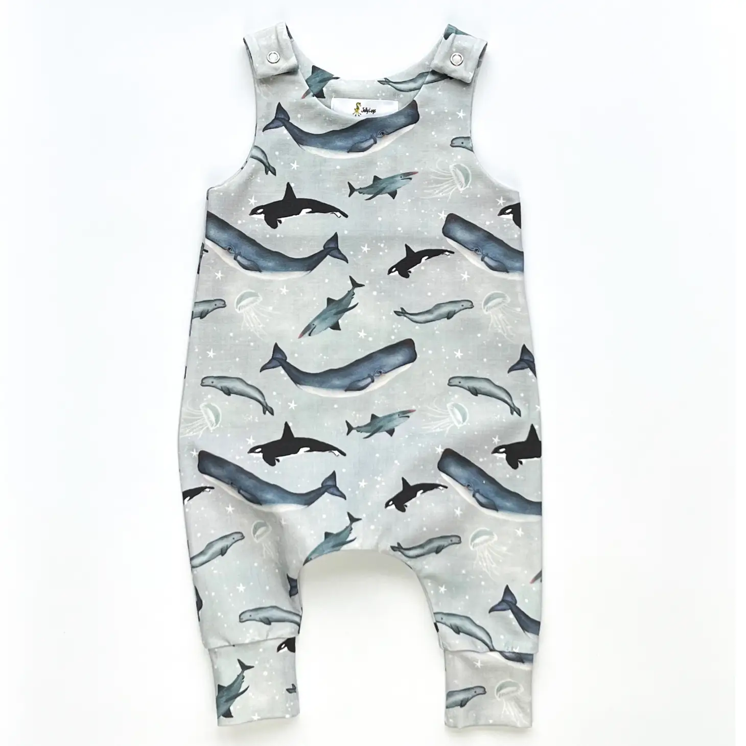 Jelly Legs Whales Baby Child Romper Blueberry kids