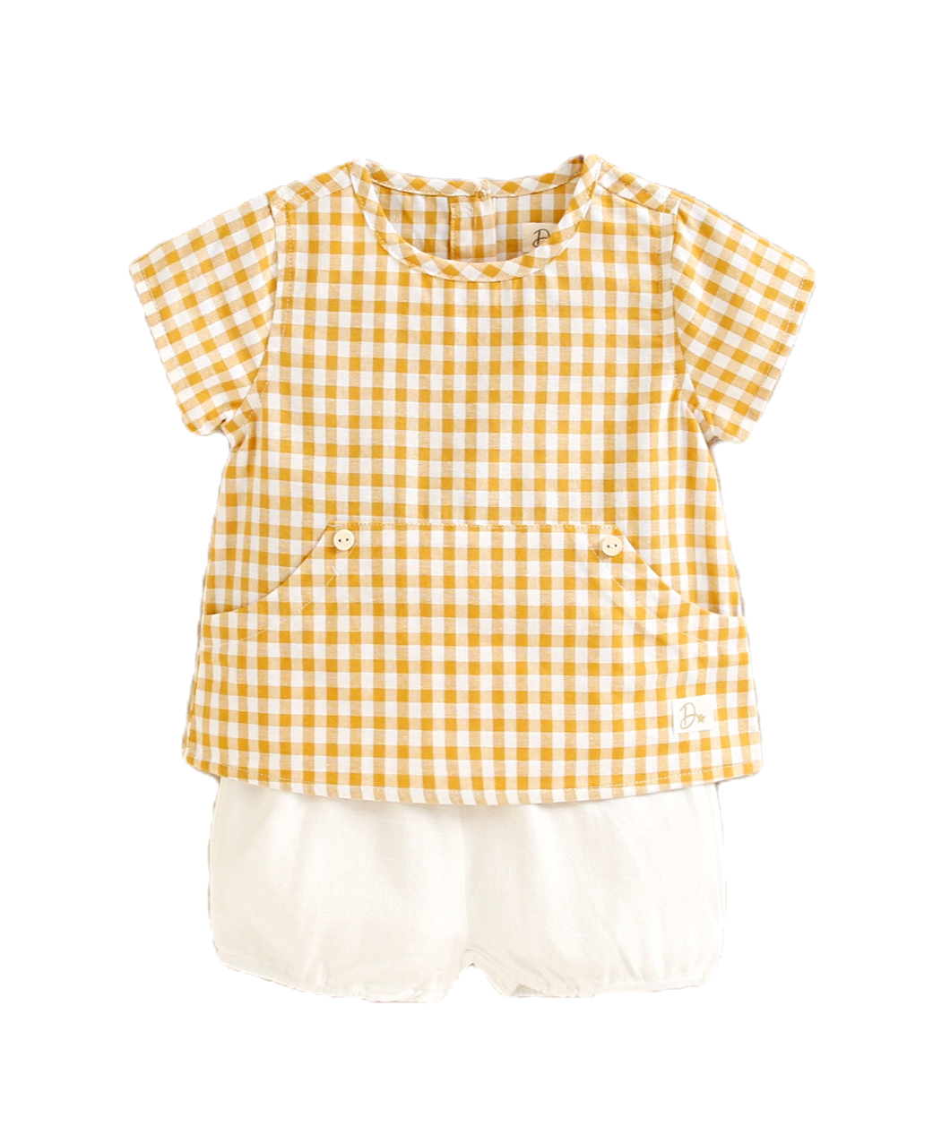 Dadati - Vichy Mustard Baby Boy Set