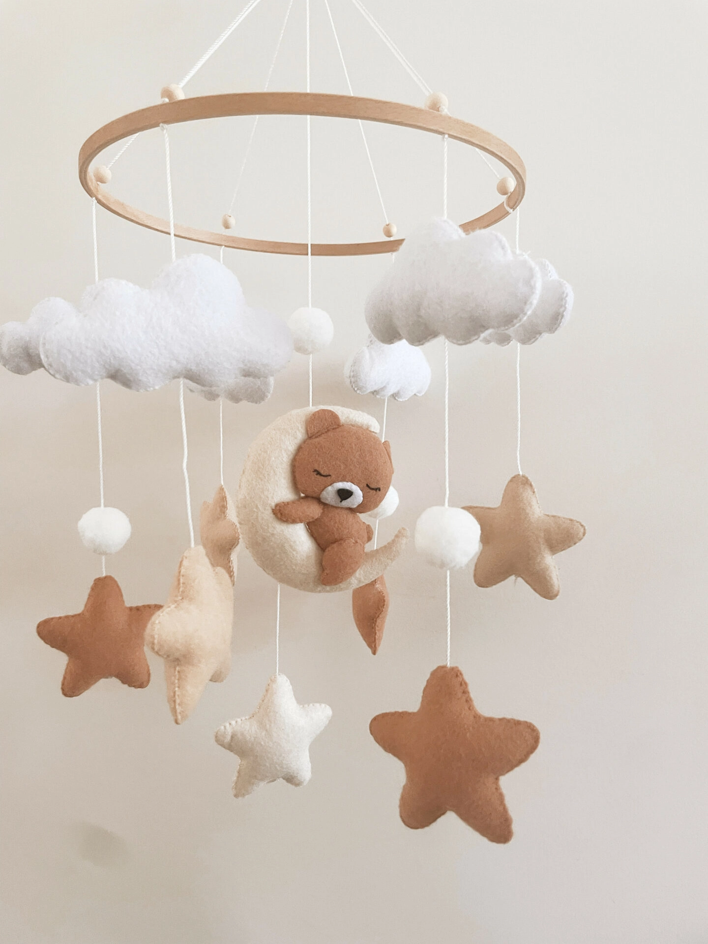 Timber Tinkers Australia Brown Teddy Nursery Mobile Blueberry kids