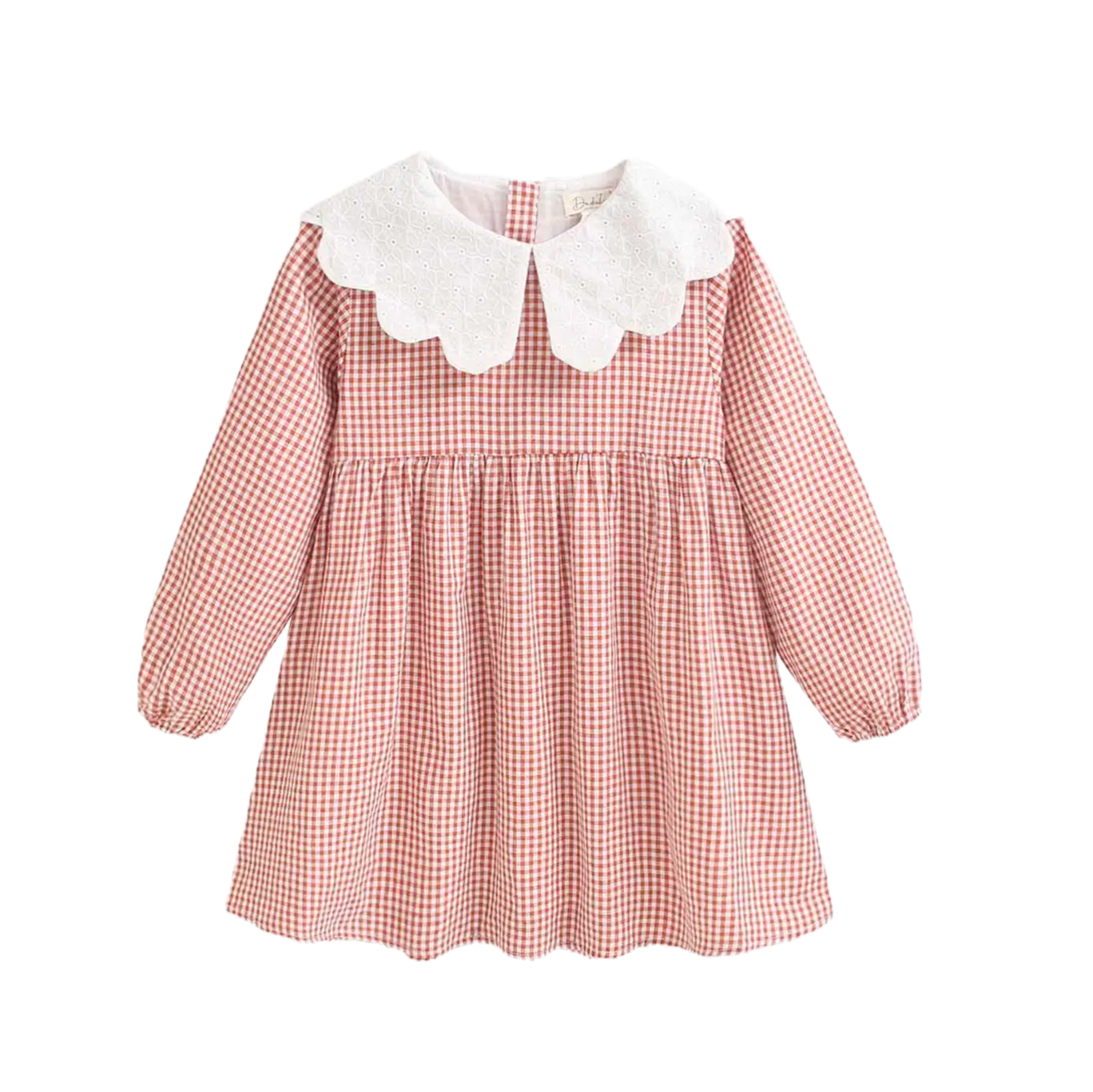 Dadati - Girl's Dress in Vichy Caldera Checkered and Ruffle