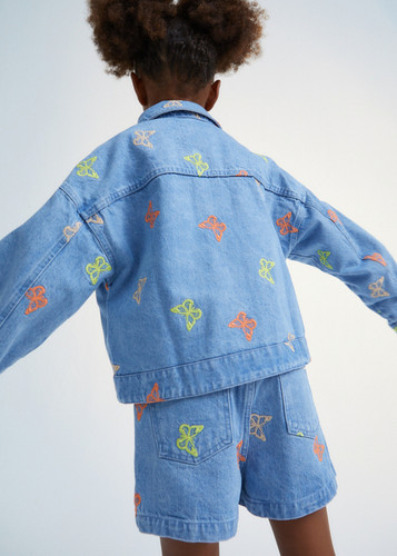 The New Society - Burbank Denim Jacket | Blueberry kids