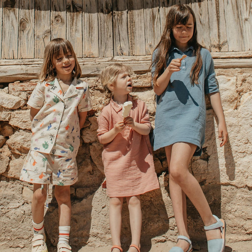 Thumbnail: Happy Mess - Kids Linen Shorts