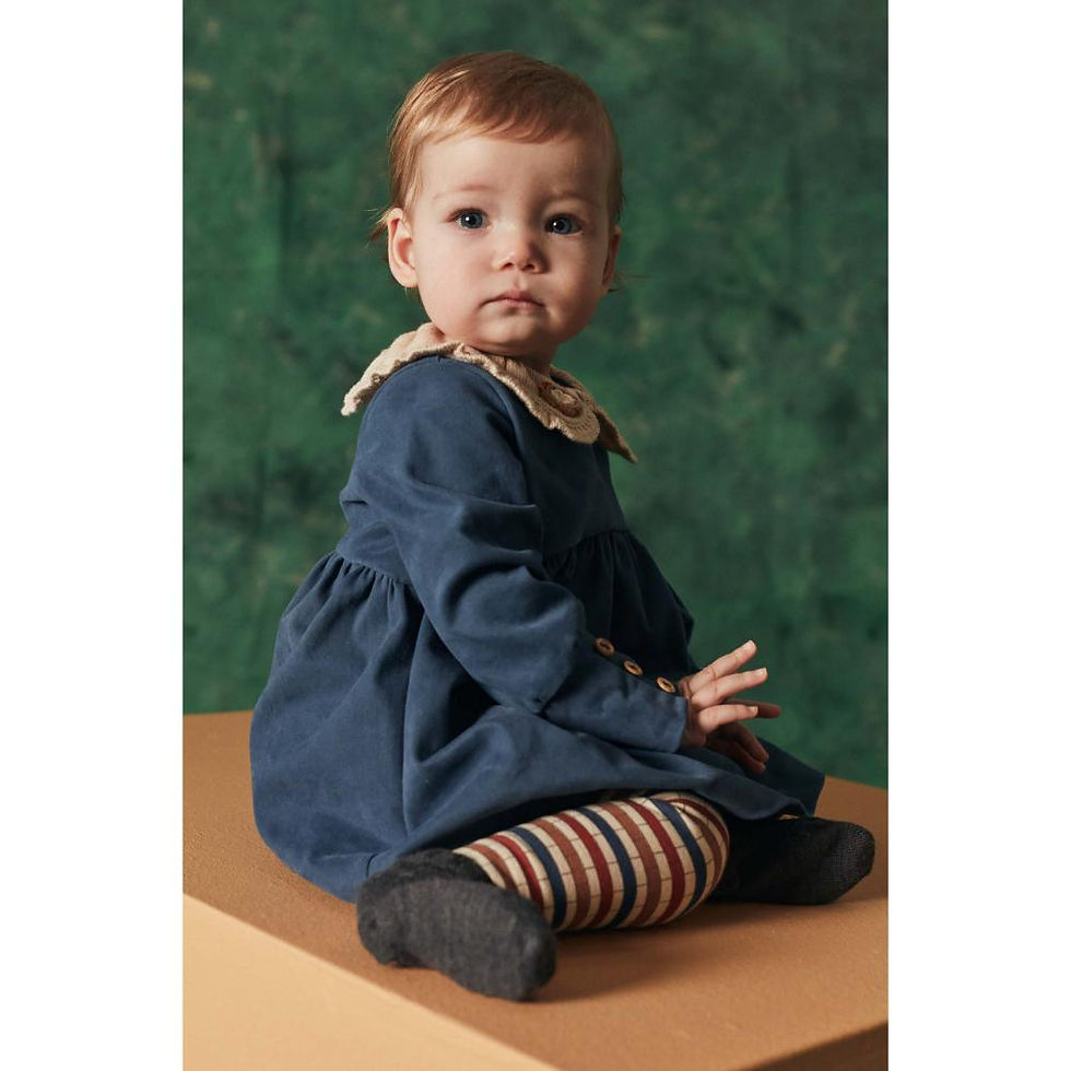 Thumbnail: Coco Au Lait - CROCHET COLLAR BABY DRESS