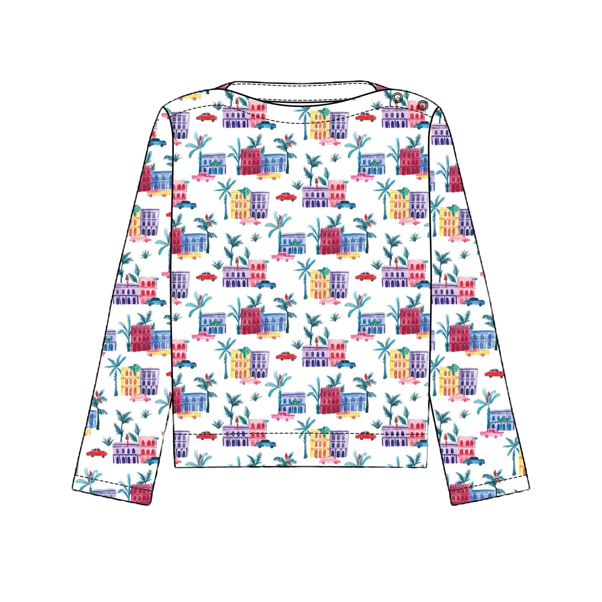 LISON Paris - Rashguard tee shirt boy, Cuba print, recycled fabric