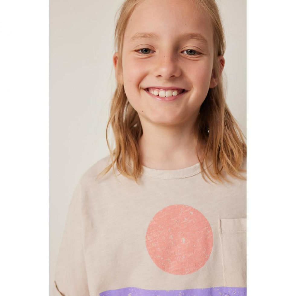 Thumbnail: Tocoto Vintage - BABY/KID T-SHIRT WITH POCKET "SUNSET TOUR"