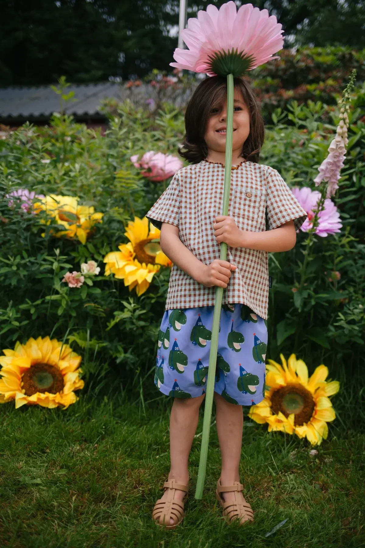 Daily Brat - DAFFY DINO SWIMSHORTS SKY BLUE