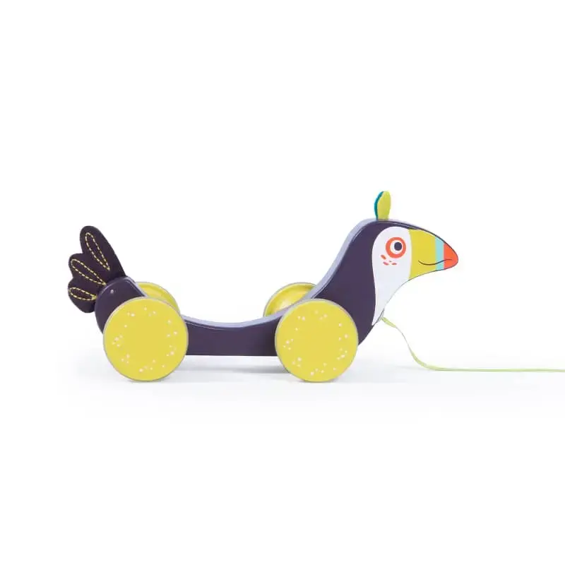 Miniatura: Speedy Monkey - Wooden Activity Toucan - Pull Along Toy