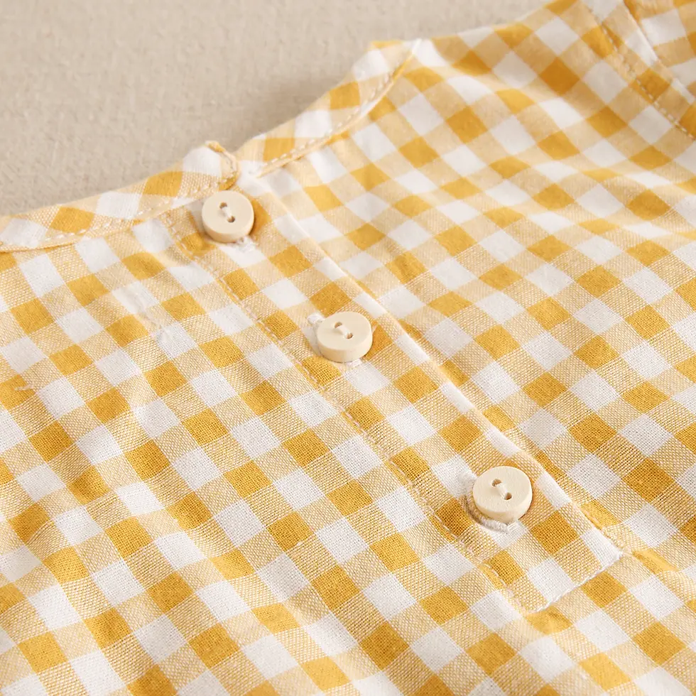 Miniatura: Dadati - Vichy Mustard Baby Boy Set