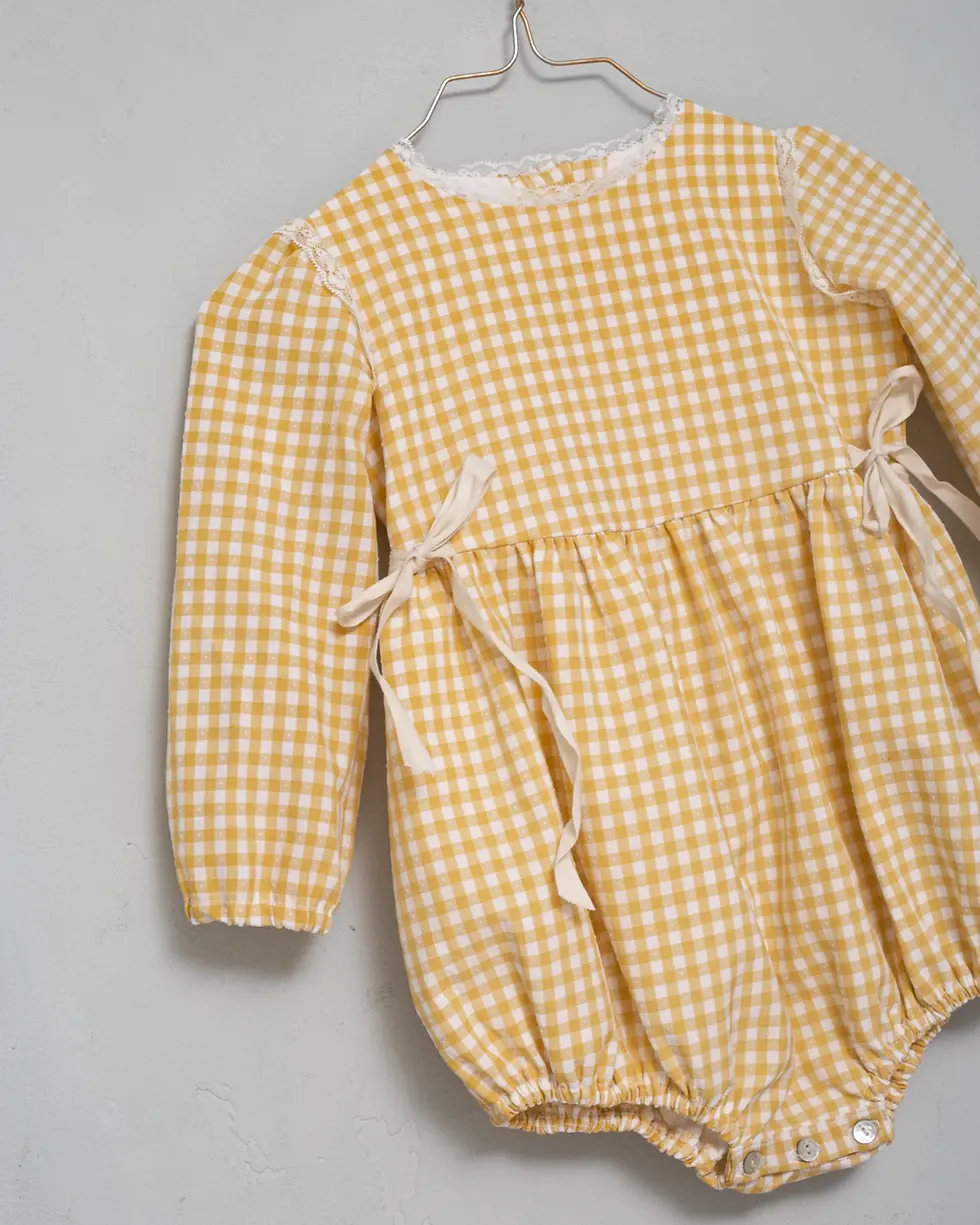 Miniatura: Cosmosophie - Cometa Romper Gingham Yellow