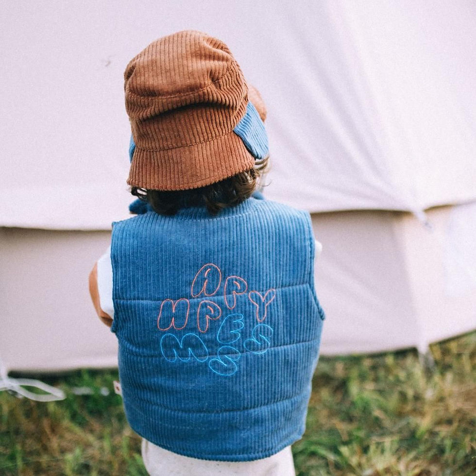 Miniatura: Happy Mess - Reversible Merino Vest - Bluebird