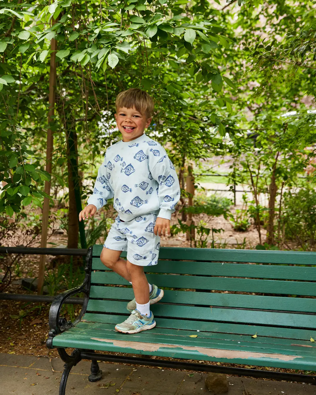 Thumbnail: Lewis - Kids Sweat short - Flounder | Denim