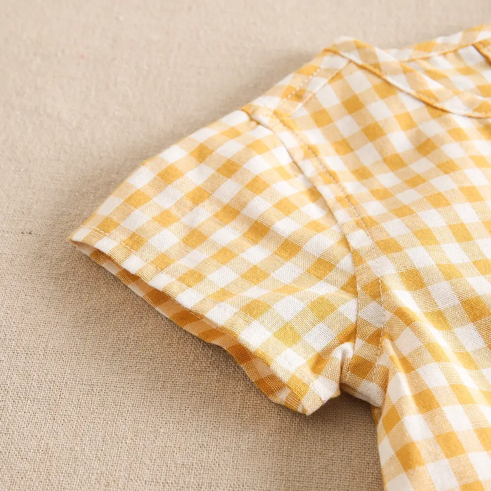 Miniature : Dadati - Vichy Mustard Baby Boy Set