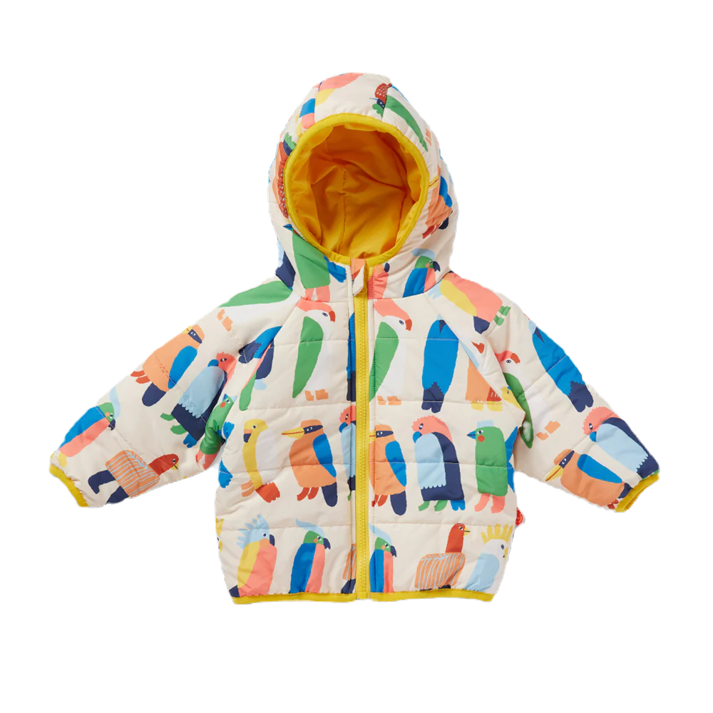 Flamin' Galahs Kids Puffer Jacket - Halcyon Nights