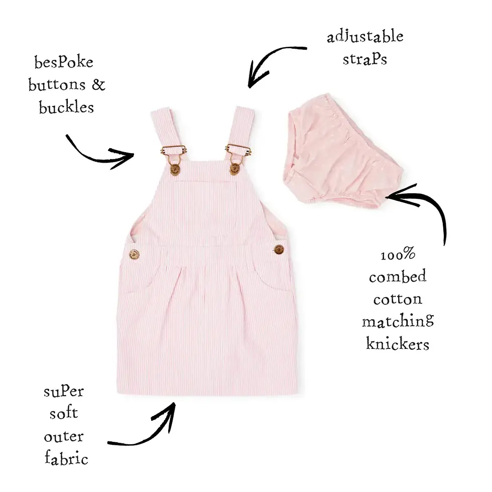 Miniatura: Dotty Dungarees - Baby & Kids Pink Stripe Dress
