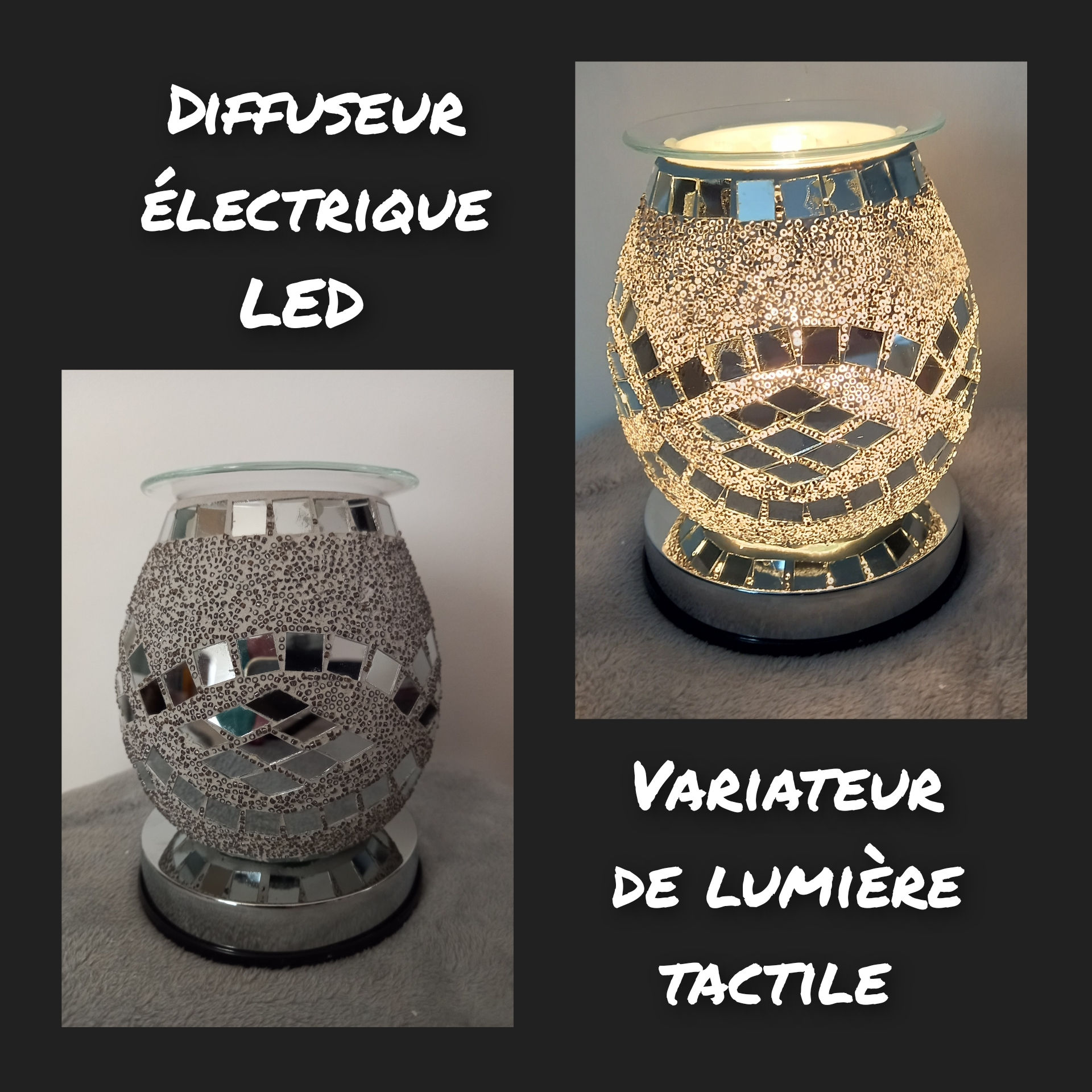 DIFFUSEUR ELECTRIQUE MOZAIQUE ARGENT