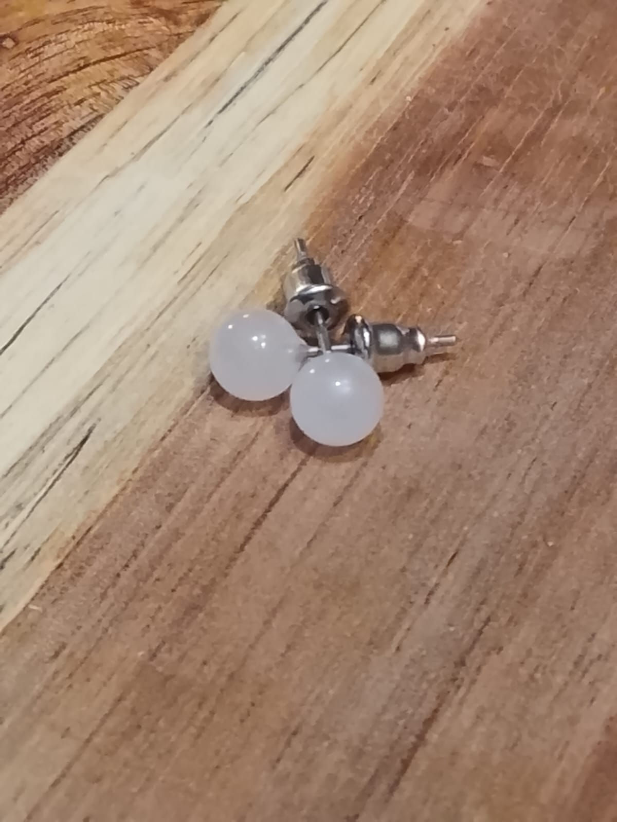 Boucle d'oreille Quartz rose  6mm