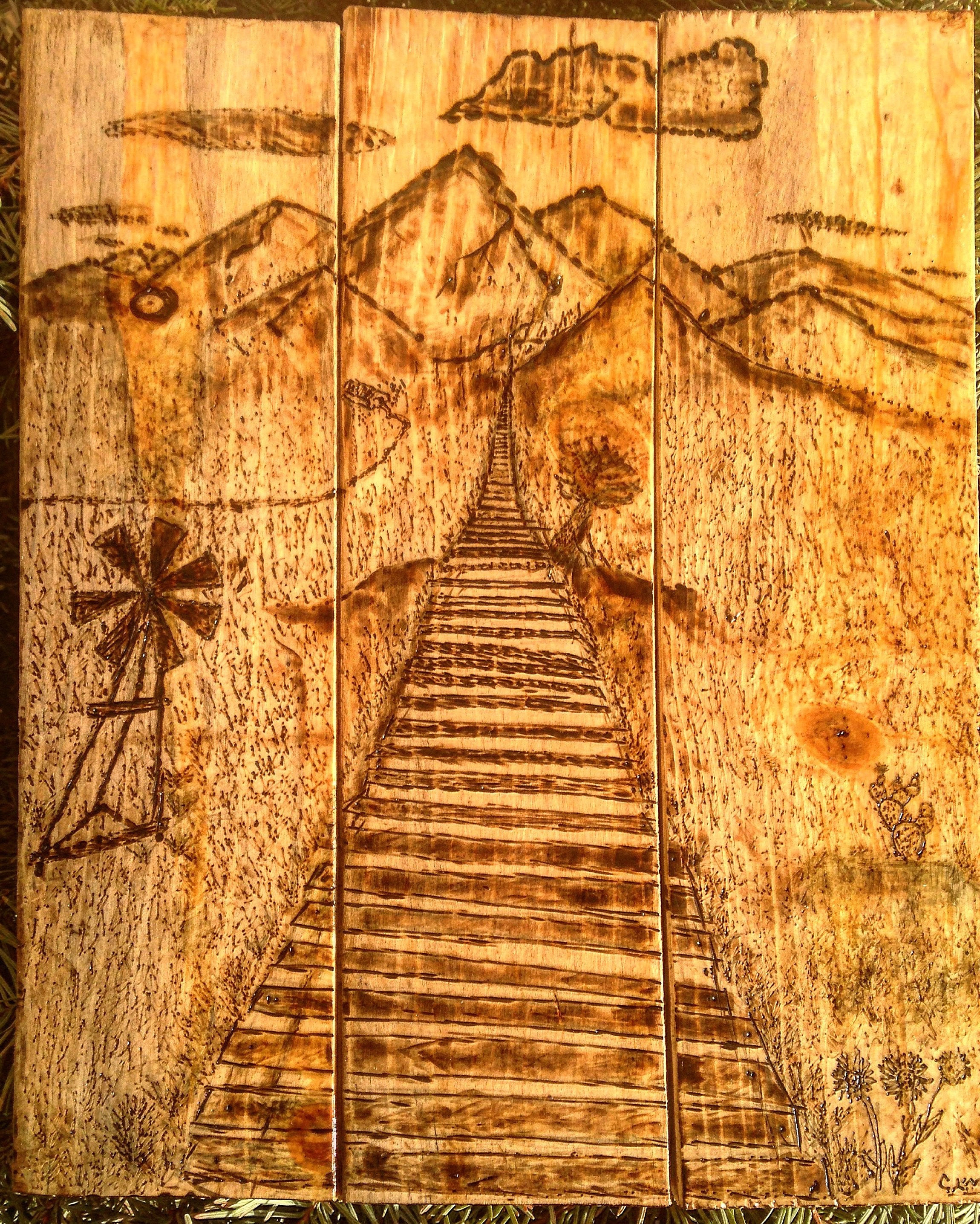 "RailScape" 13X10.5"Wall Art