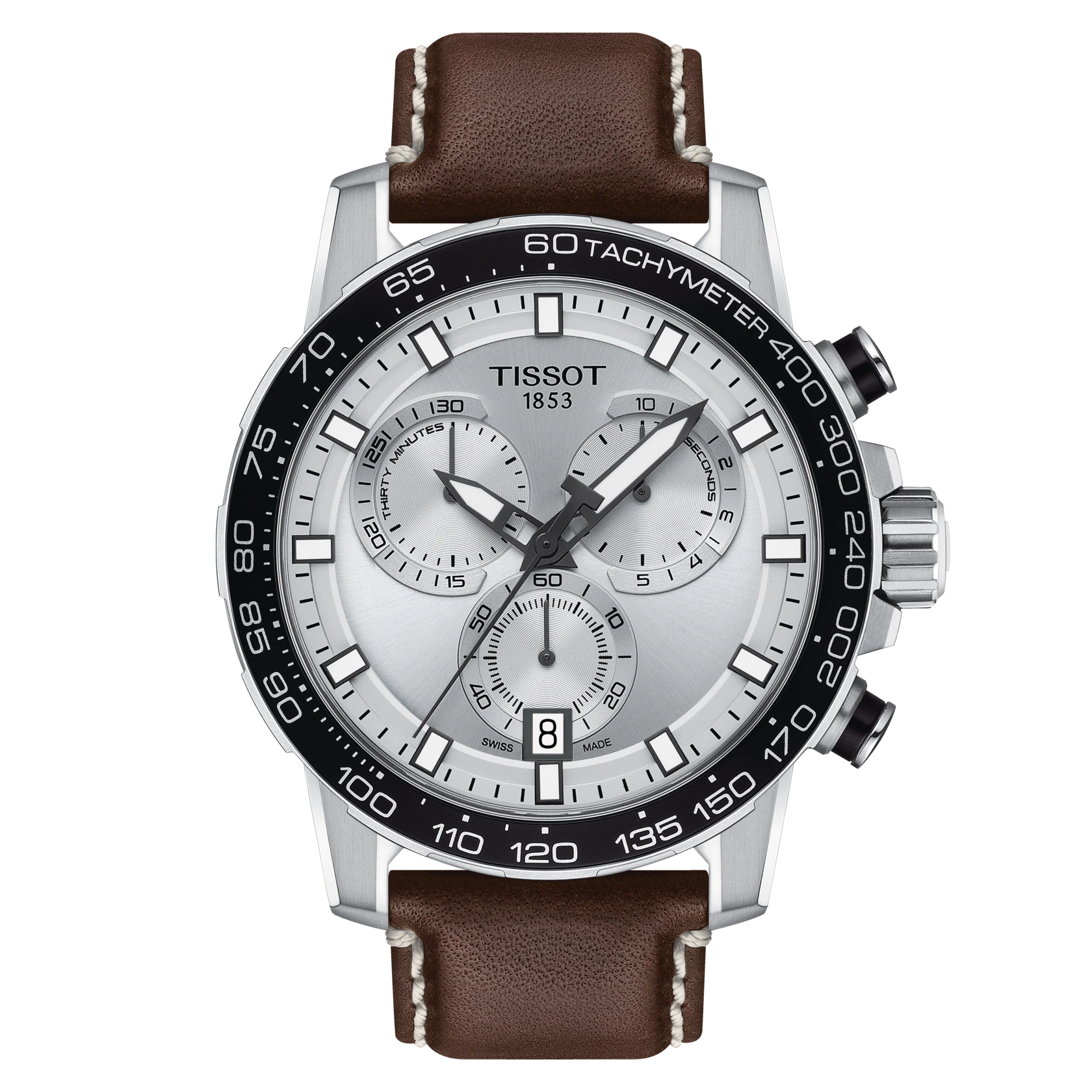 TISSOT Sr. Corretja pell - caixa 45.5mm QTZ. Chrono