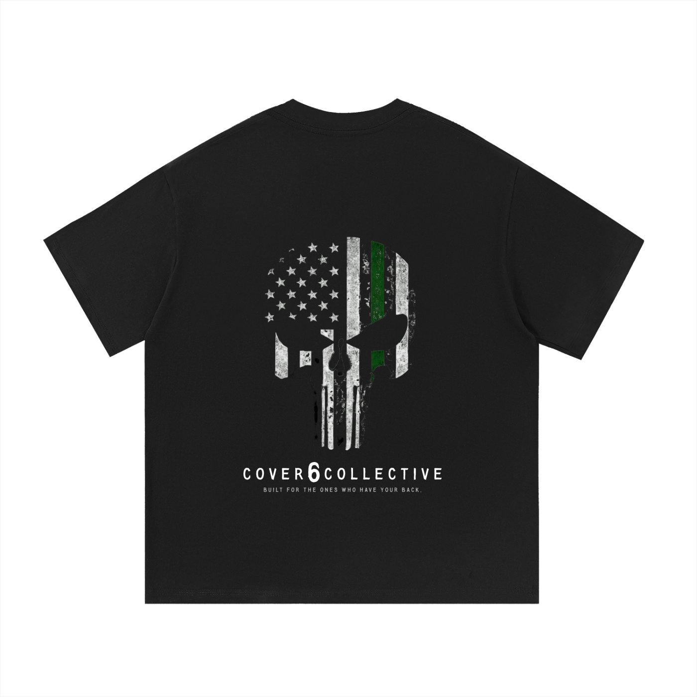Military Skull (back) Cotton T-Shirt